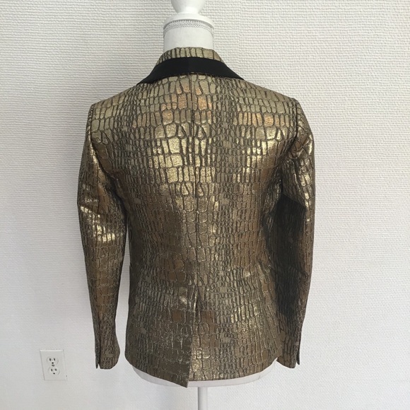 Diane Von Furstenberg gold jacquard Ofelia jacket - Picture 8 of 13